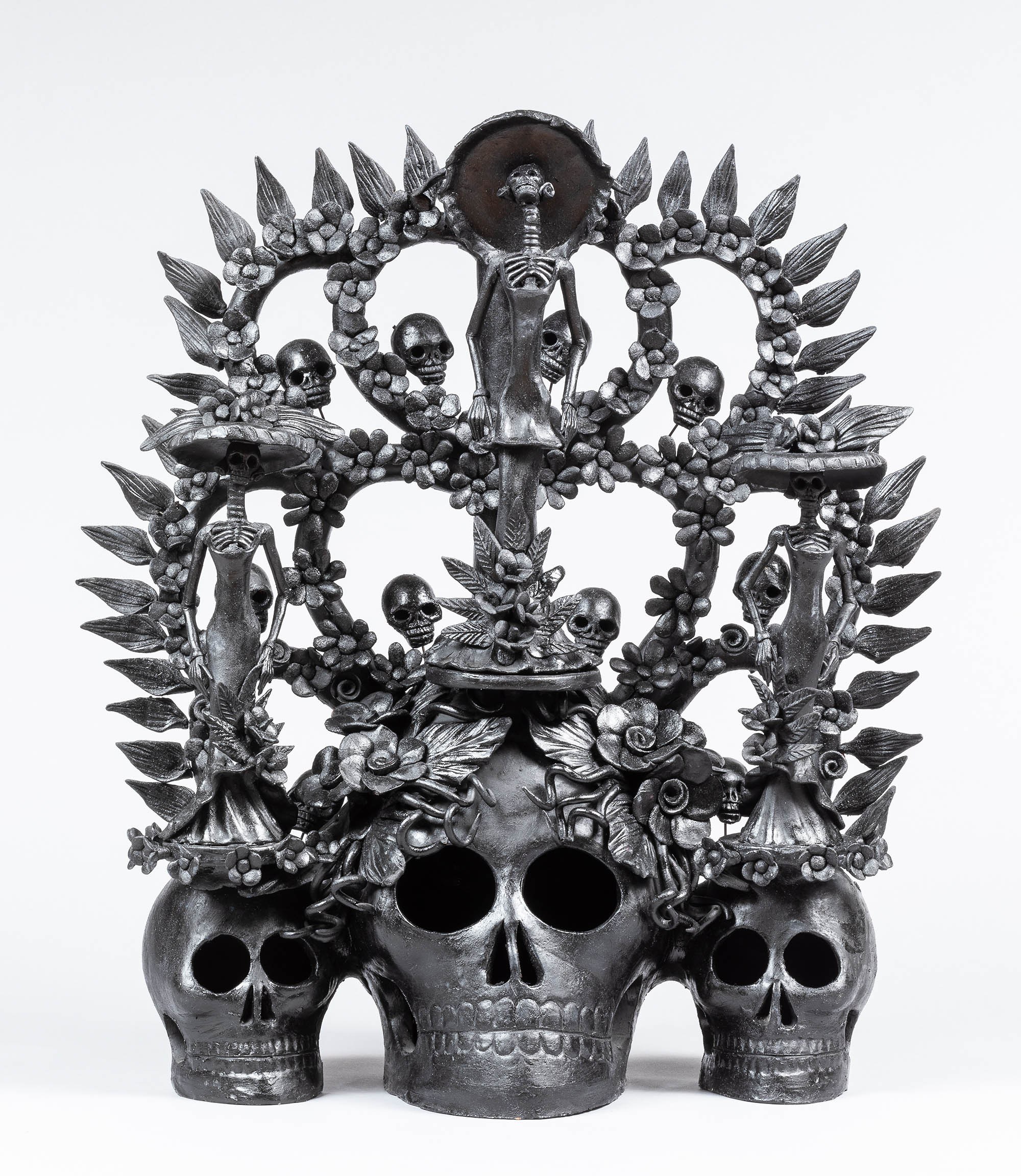 Catrina candelabro (Fancy Lady Candle Holder) by Pedro Hernández, part of this year’s Day of the Dead Exhibit