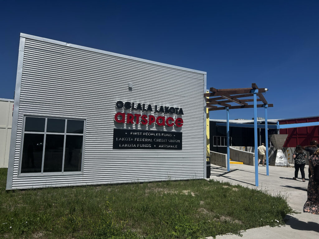 A building that reads Oglala Lakota Artspace