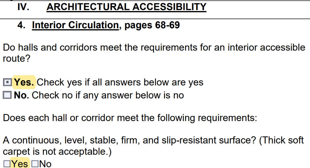 A screenshot of a question from the 504 Evaluation.