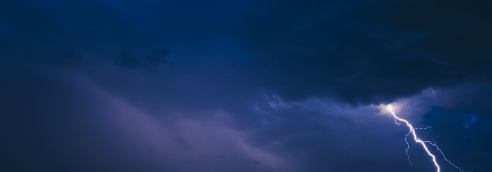 A dark stormy sky with a flash of lightning