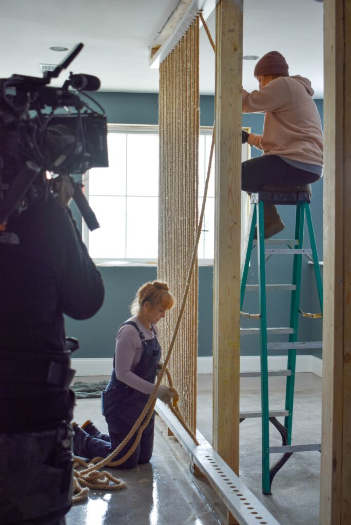 People on a film set.