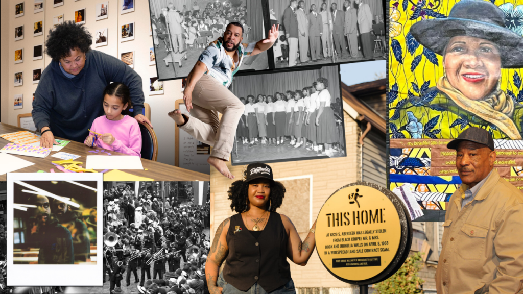 Collage of Black midwestern artists and art forms