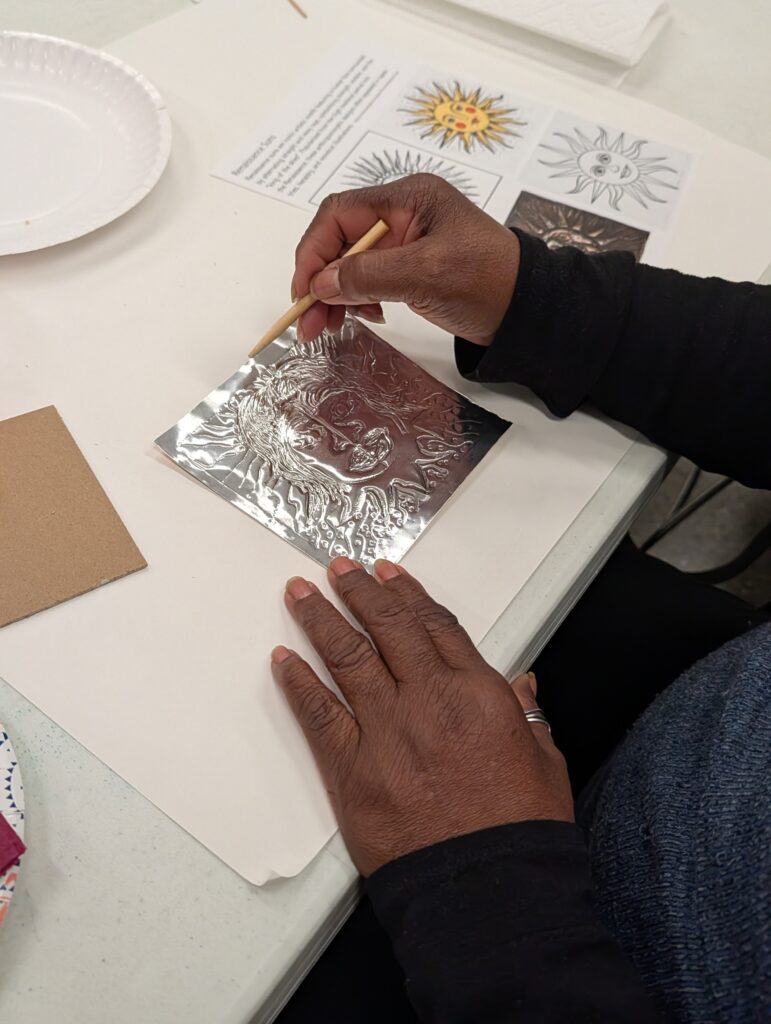 “We change the projects and the medium every single session. And it’s always designed for success,” says Annie VanGelderen. “We don’t want [anyone] to feel frustrated doing an art project.”